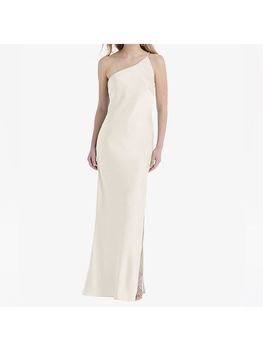 Social Bridesmaids One-Shoulder Ivory Dress Gown